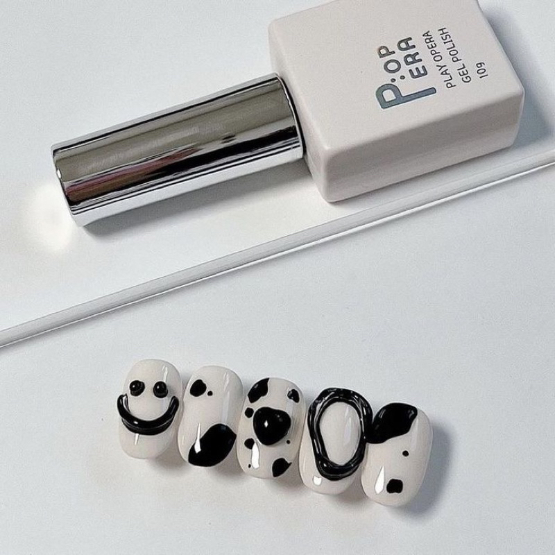 Nailbox gel nổi tone hàn - Nailbox tự làm from móng cứng cáp