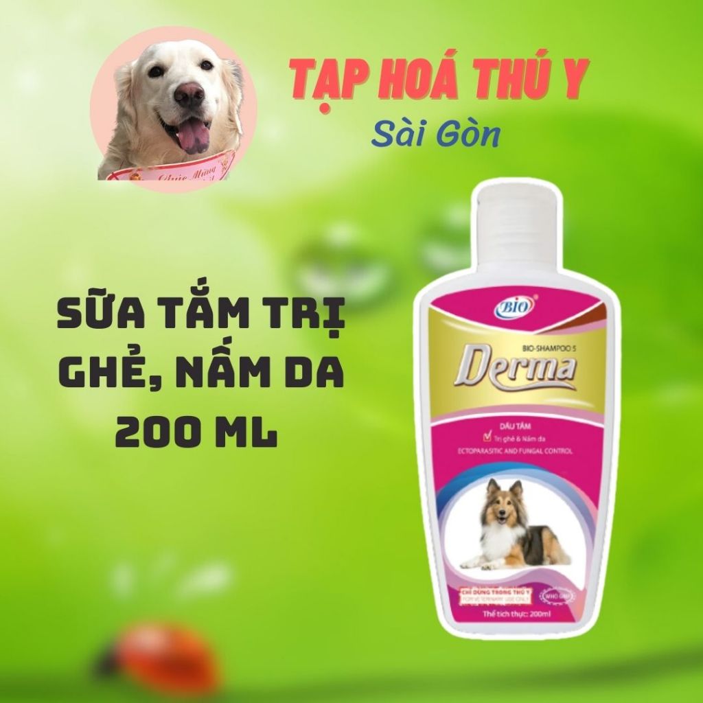 Sữa tắm nước màu hồng trị nấm da, viêm da cho chó