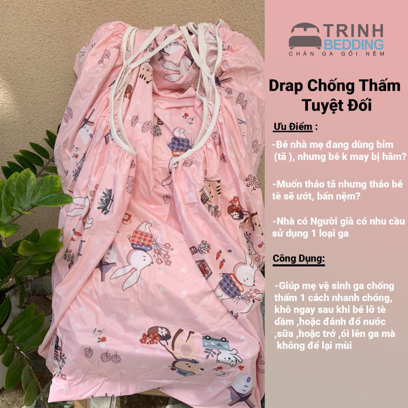 |DEAL Ga Chống Thấm| Thun Lụa mát kháng khuẩn Cao Cấp Trinhbedding