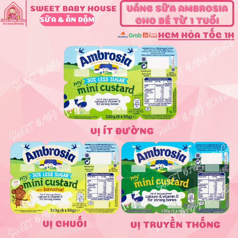 Váng sữa Ambrosia UK cho bé từ 1 tuổi. Date 6 2024 - Sweet Baby House