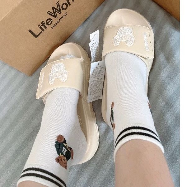 Dép quai dán nam nữ phong cách Hàn Quốc Life Work - dép thời trang 2023