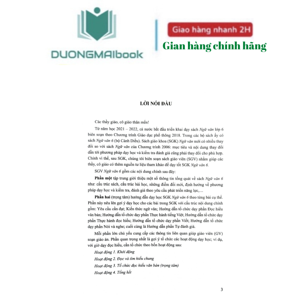 Sách Giáo viên Ngữ văn 6 Cánh Diều - Mới 2023