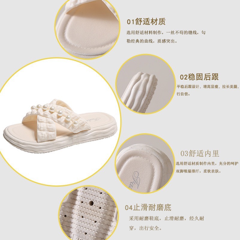 Dép Lê Quai Chéo Đính Ngọc Hot Hit