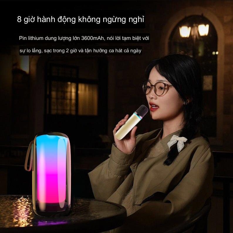Loa bluetooth Mini Karaoke Kèm Mic s25 - Bass Cực Căng - Pin 8h - Chính Hãng Phukien 365
