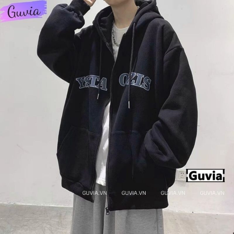 Áo Khoác Nỉ Mũ Dày 2 Lớp Mùa Đông Unisex