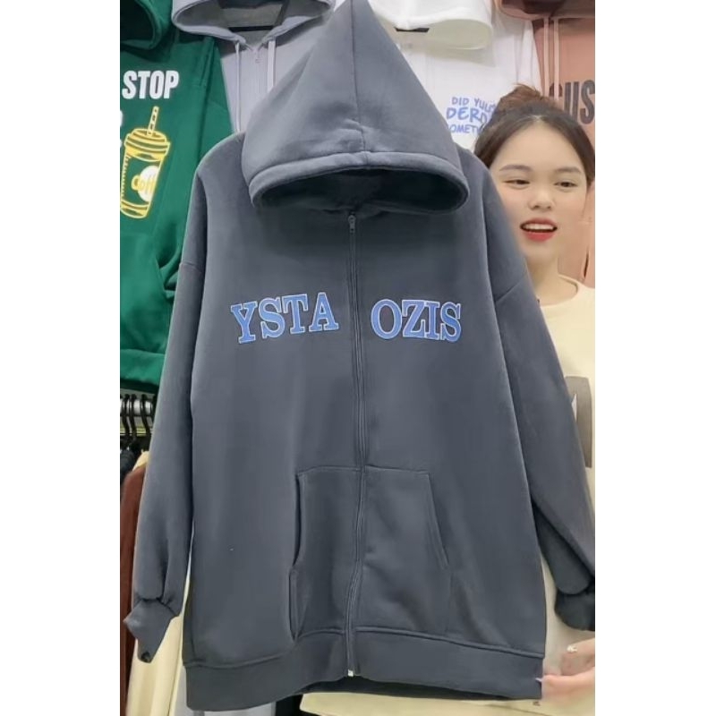 Áo Khoác Nỉ Mũ Dày 2 Lớp Mùa Đông Unisex