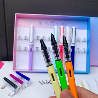 Bút máy xóa được ngòi nét thanh đậm, Bút mực luyện chữ học sinh lớp 1 Tặng mực tím, xanh, đen