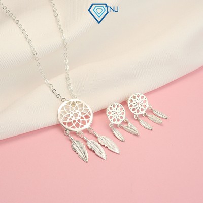 Bộ trang sức Dreamcatcher bạc cho nữ cao cấp BTS0022 - Trang Sức TNJ