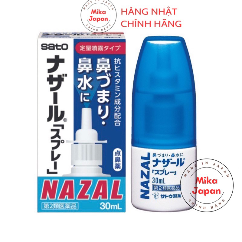 Xịt Sổ Mũi, Ngạt Mũi NAZAL 30 ml Nhật Bản