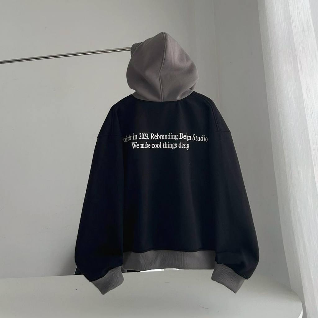 Áo khoác zip Panacea.Studio khóa kéo mượt vải tàu 2 lớp,áo hoodie zip nữ