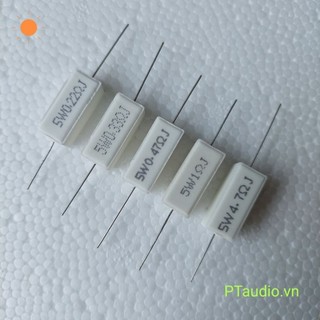 Trở sứ 5w , điện trở sứ 0.22 0.33 0.47 1ohm 4.7 /5w