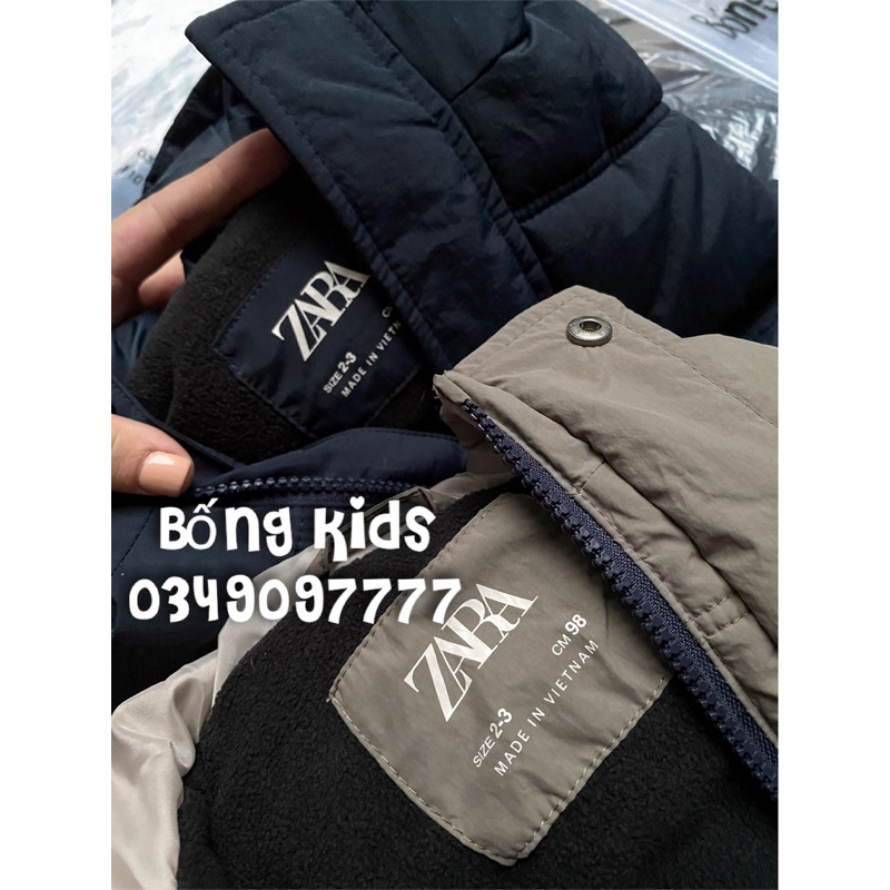 Áo Gile Phao Bé Trai Túi Nắp ZR