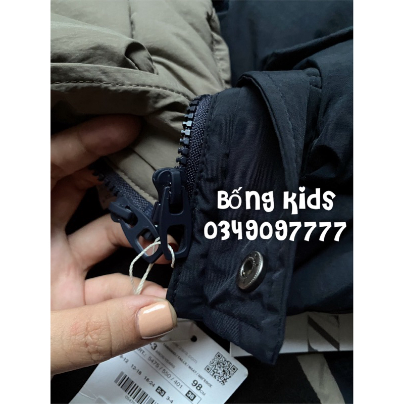 Áo Gile Phao Bé Trai Túi Nắp ZR