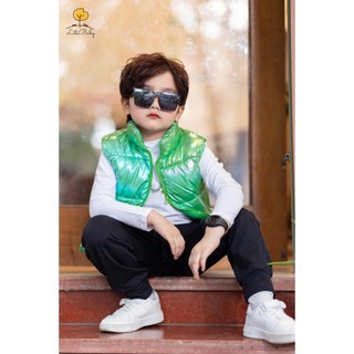 Áo phao gile bé trai, bé gái ấm, nhẹ litibaby trơn màu cho bạn 26kg - 45kg