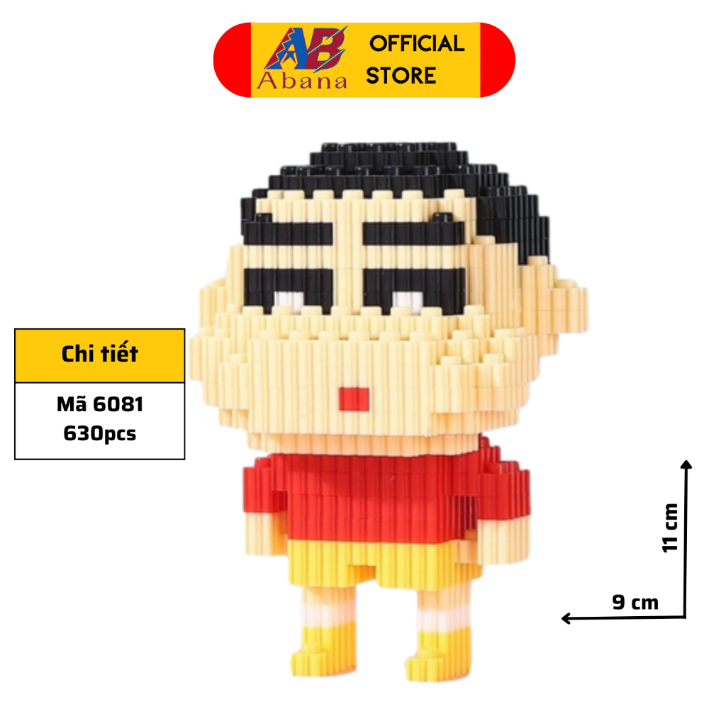 Bộ LEGO SHIN Lắp Ghép, Kích Thước 11cm, Đồ Chơi Lego Abana Giúp Bé Phát Triển Tư Duy, Có Kèm Hướng Dẫn, Tặng Kèm Búa