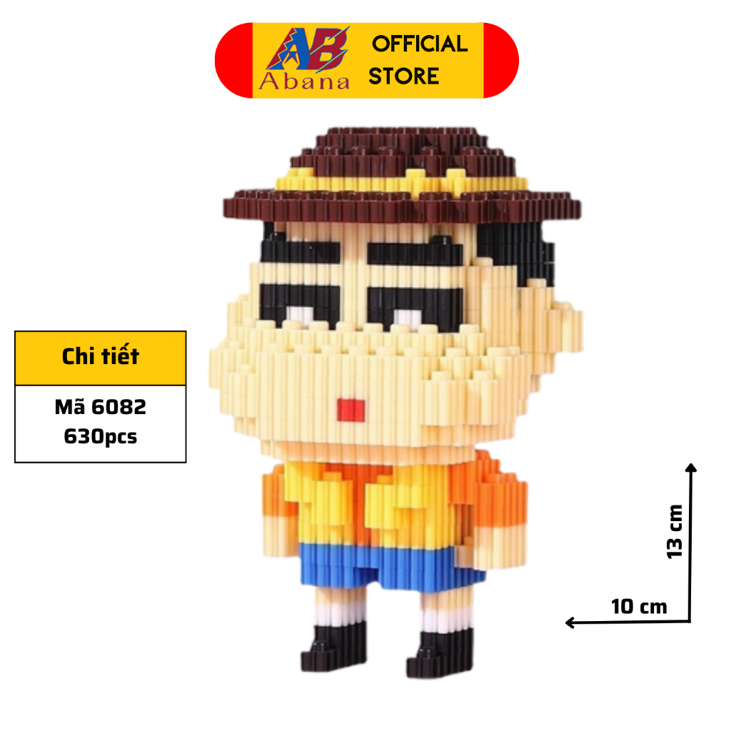 Bộ LEGO SHIN Lắp Ghép, Kích Thước 11cm, Đồ Chơi Lego Abana Giúp Bé Phát Triển Tư Duy, Có Kèm Hướng Dẫn, Tặng Kèm Búa