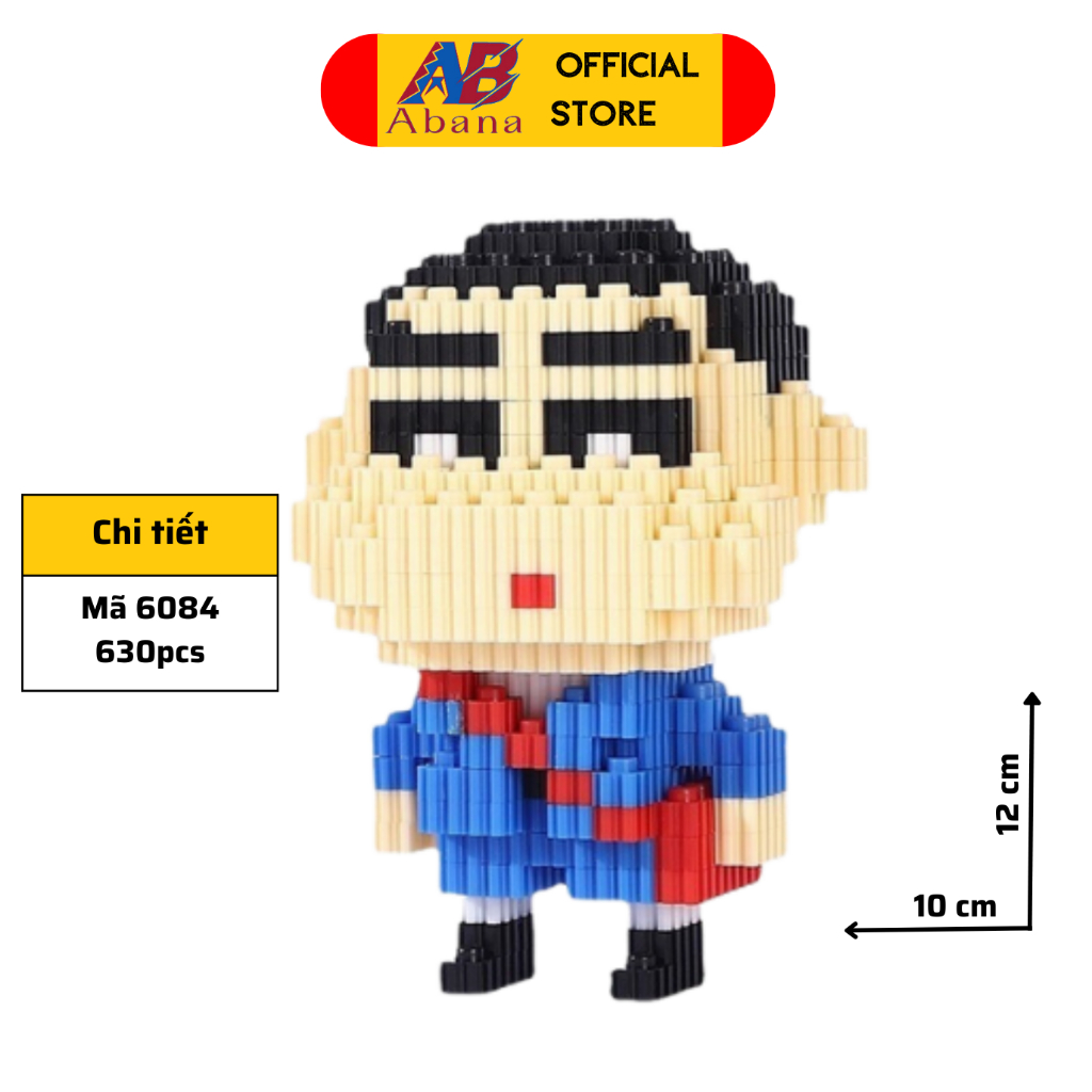Bộ LEGO SHIN Lắp Ghép, Kích Thước 11cm, Đồ Chơi Lego Abana Giúp Bé Phát Triển Tư Duy, Có Kèm Hướng Dẫn, Tặng Kèm Búa
