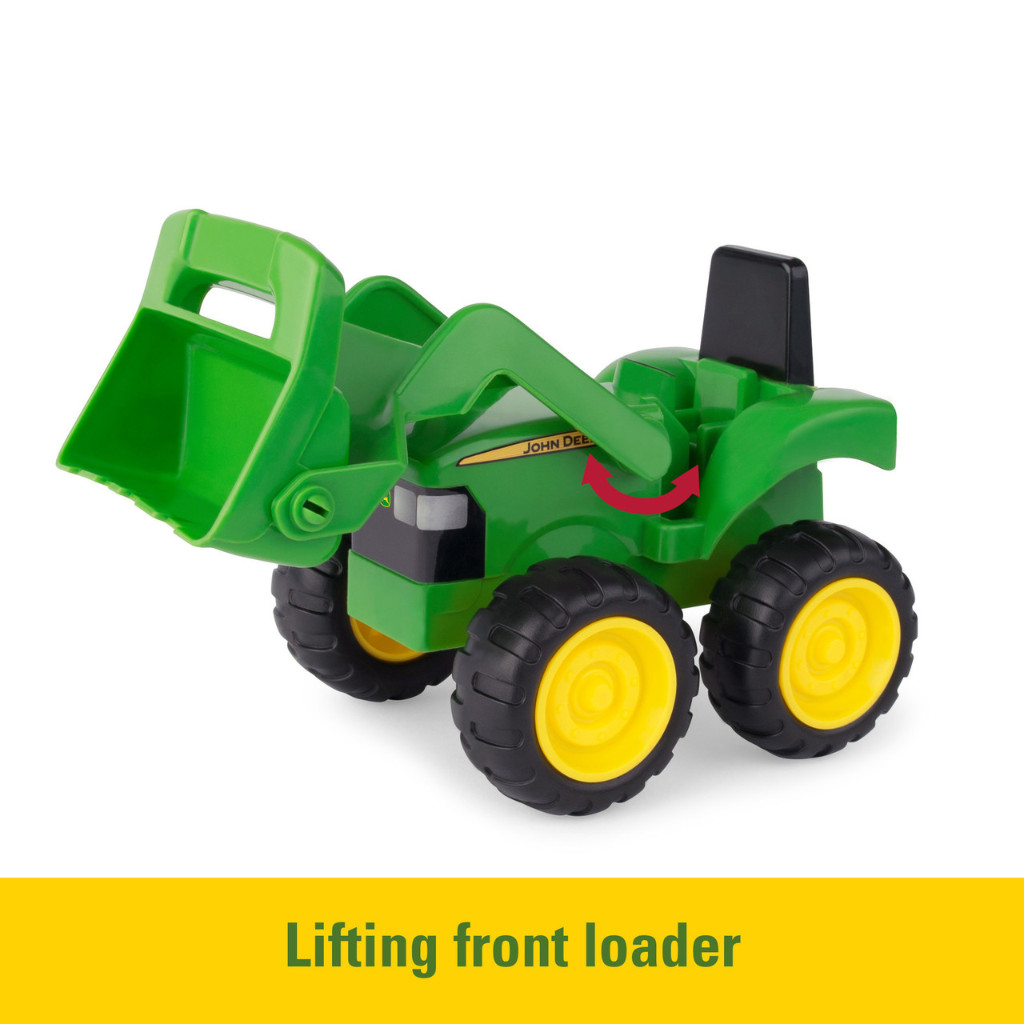 90% Đồ chơi xe công trường Chiếc xe xúc nhựa chơi cát John Deere. Hàng chính hãng Ertl – John Deere