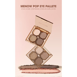 Bảng phấn mắt tiện dụng 4 màu tự nhiên MENOW Pop Eye Palette lâu trôi 4.5g