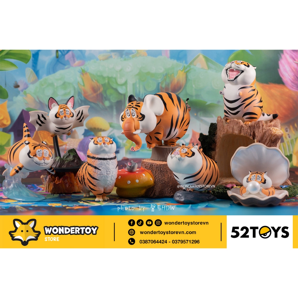 Mô hình 52Toys Panghu Tiger Can Be Anything Animals Series Hổ Béo Mập Blind Box  - Chính Hãng