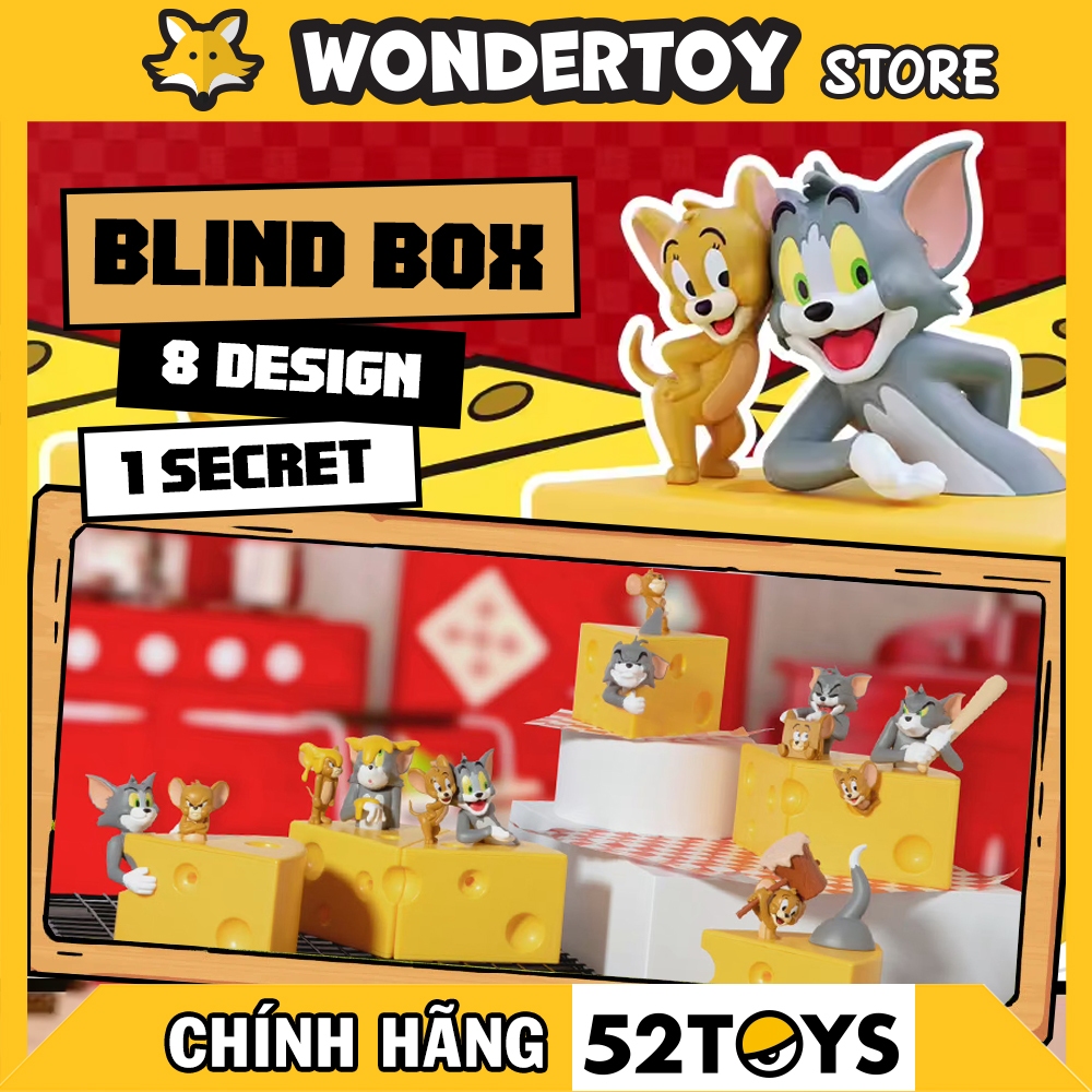 Mô hình 52Toys Tom and Jerry Cheese Is Power Blind Box (Hộp mù) - Chính hãng