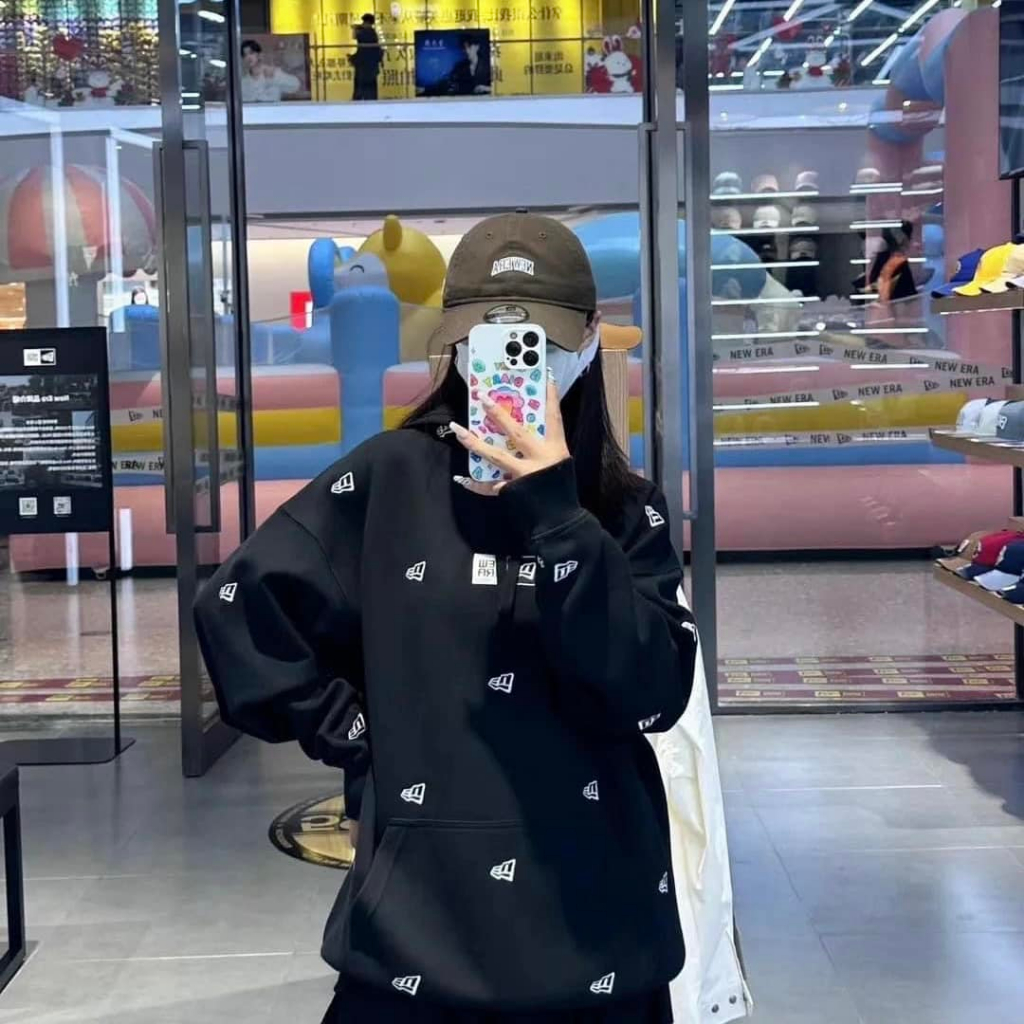 ÁO HOODIE NEW ERA x MLB NE THÊU 13560523 - ÁO NỈ HOODIE NEW ERA CÓ MŨ CHÍNH HÃNG