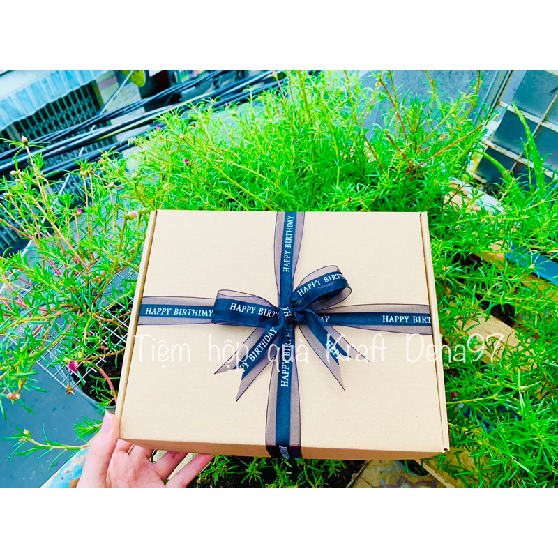 Hộp quà tặng có nắp Kraft handmade