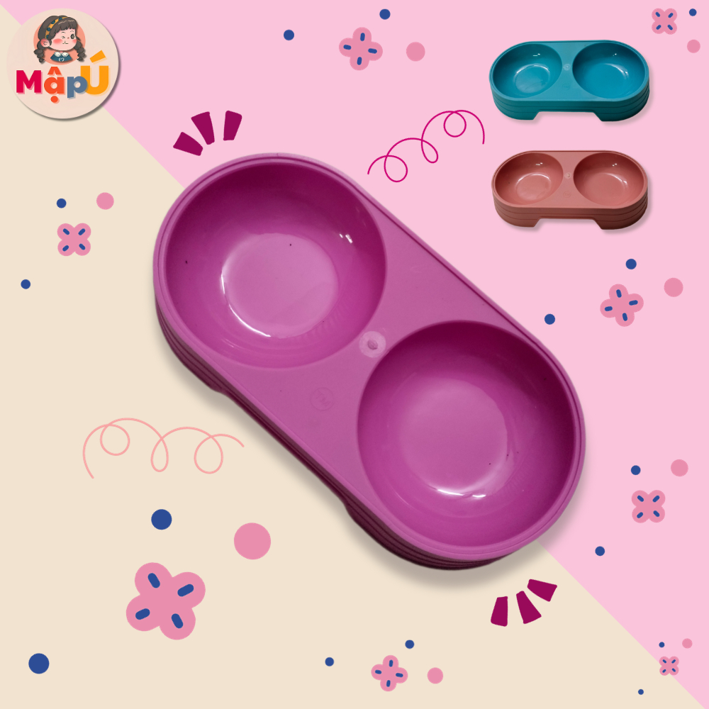 Bát Ăn Đôi Cho Chó, Mèo, Thỏ, Bọ