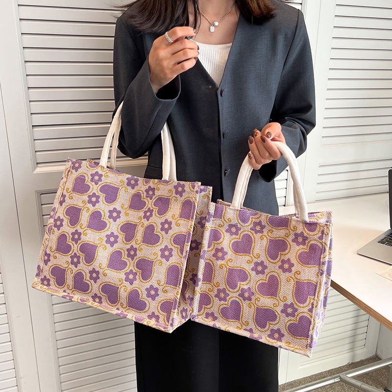 Túi cói có quai xách,vải canva cỡ lớn, túi tote dạo phố, đi biển, chụp lookbook thời trang