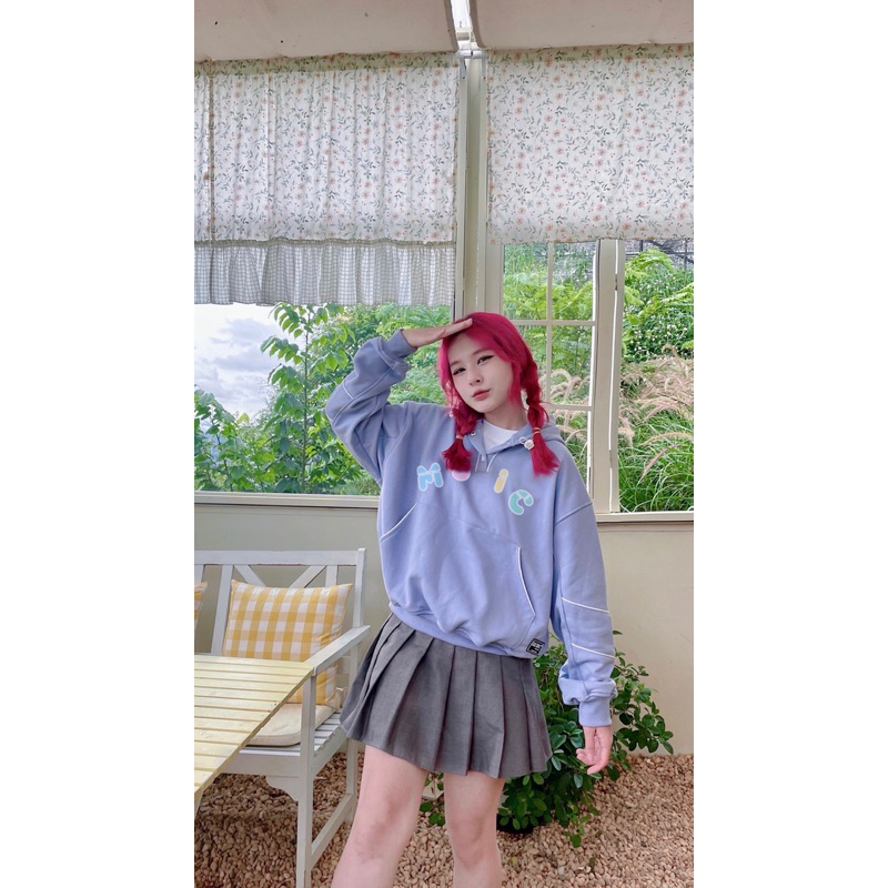 Áo Khoác hoodie MSIC- Phối Viền- form boxy