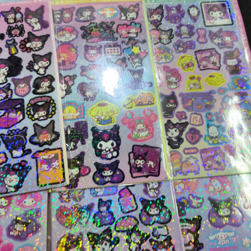 Bìa 20 bộ sticker bà tiên thỏ tím có ánh kim lấp lánh