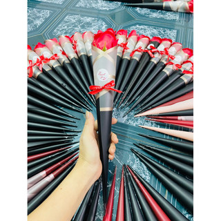 Hoa Hồng sáp 1 bông ốc quế sỉ