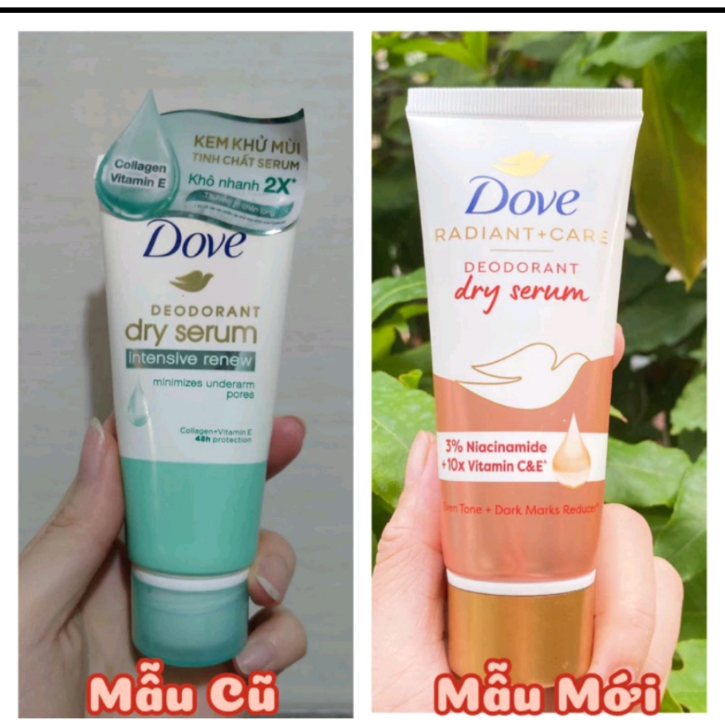 Kem khử mùi Dove tinh chất serum dành cho nữ dưỡng da sáng mịn 50ml/40ml