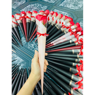 hoa Hồng sáp 1 bông ốc quế sỉ