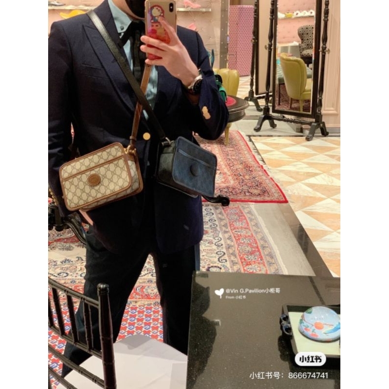 Túi nam G/C họa tiết Ophidia sz22x14cm chất đẹp dày dặn