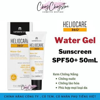 Kem Chống Nắng Heliocare 360 Water Gel SPF50+ 50mL Dạng Gel Nước, Chống Nắng, Chống Lão Hóa (TEM CTY)