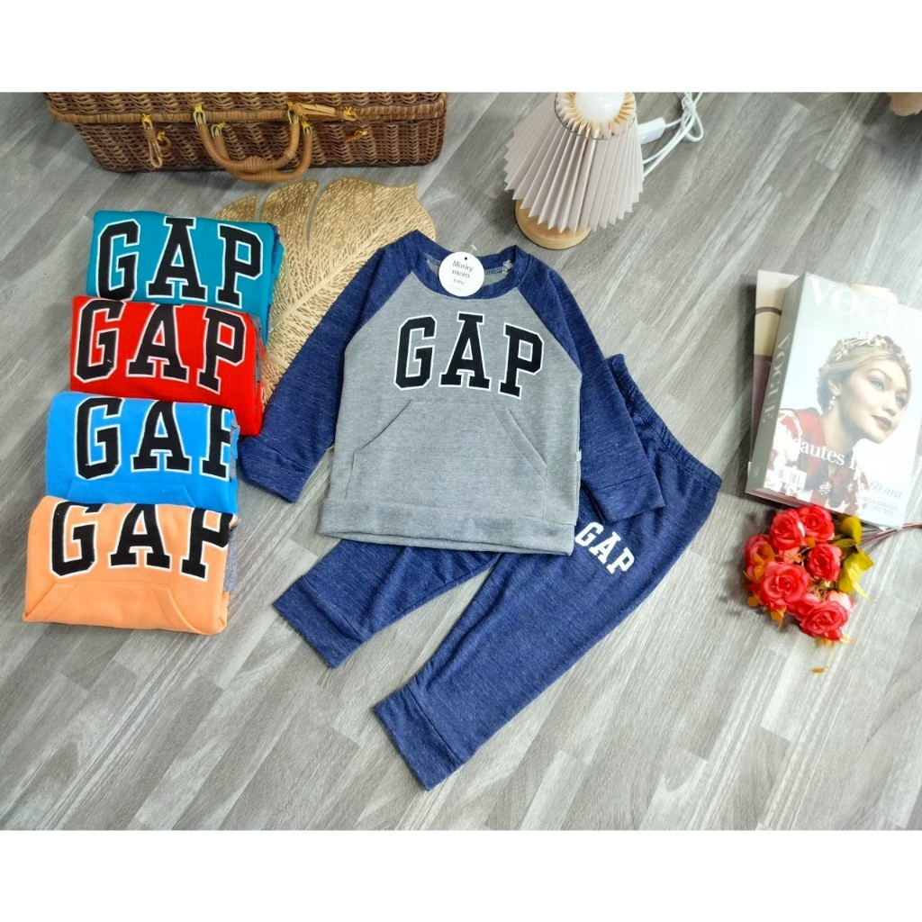 Bộ dài tay cho bé trai, vải da cá dày dặn