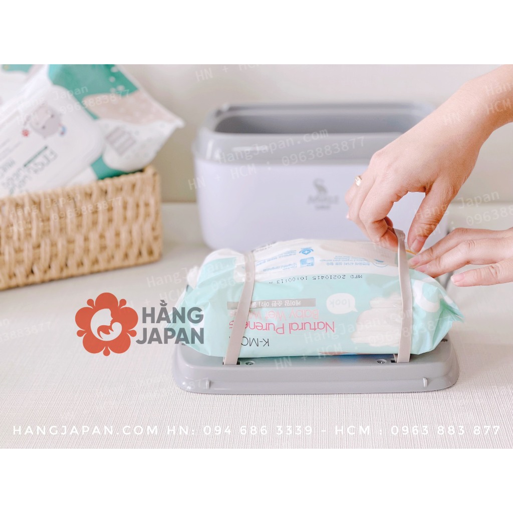 Máy làm ấm khăn ướt MoazBebe MB008 nhanh chóng trong 4-5 phút - Bảo hành chính hãng 12 tháng
