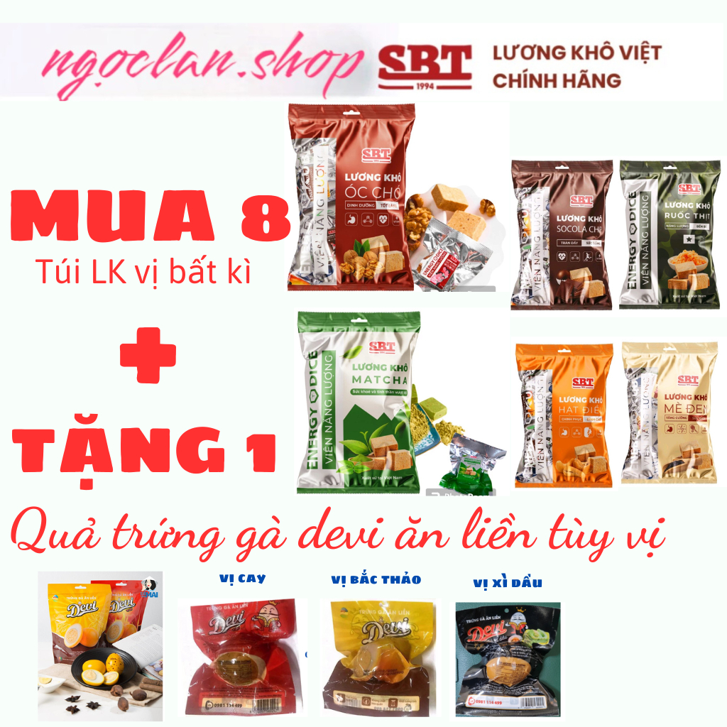 Lương khô SBT Energy Dice 8 vị