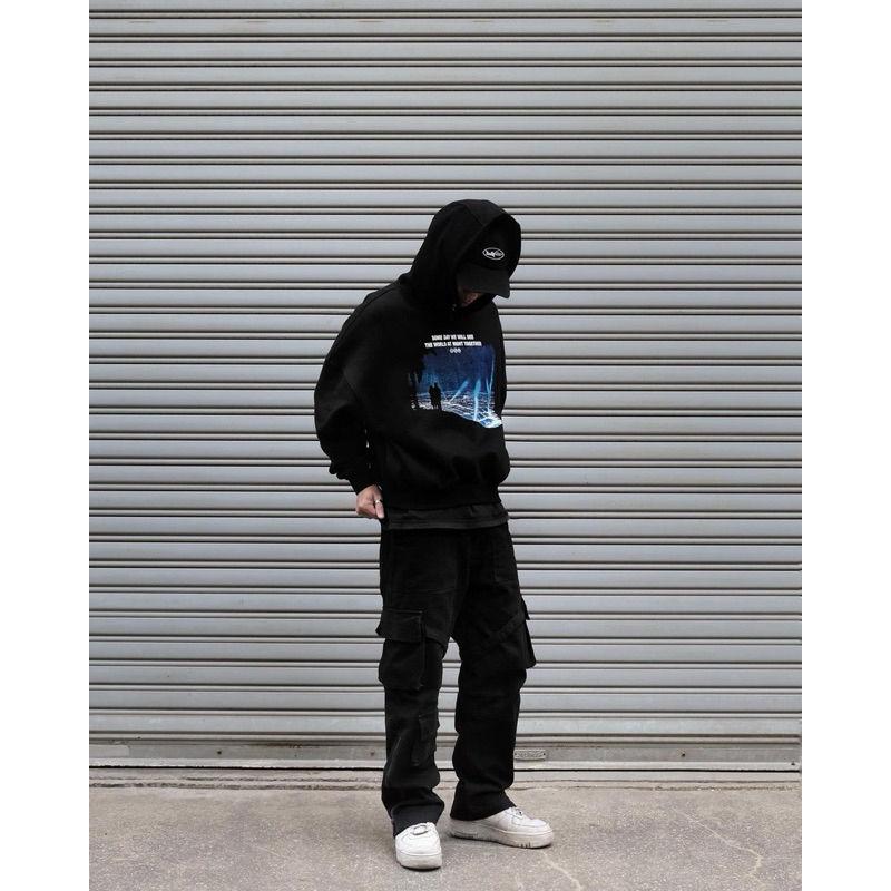 Áo Hoodie Boxy Nỉ 100% Cotton BLACKLIST | LATE NIGHT TALKING BOXY HOODIE