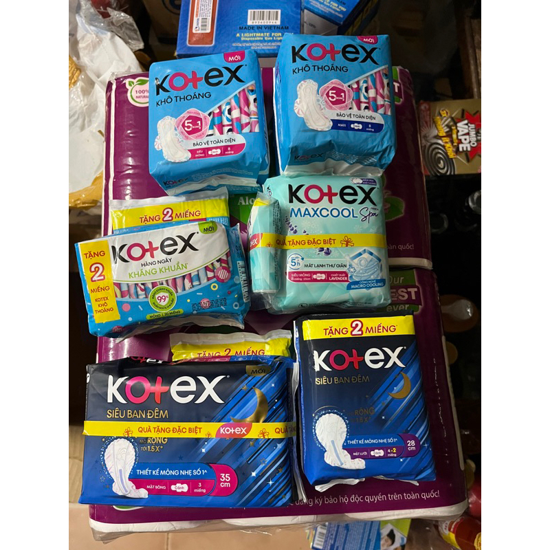 Băng Vệ Sinh KOTEX các dòng gói lẻ