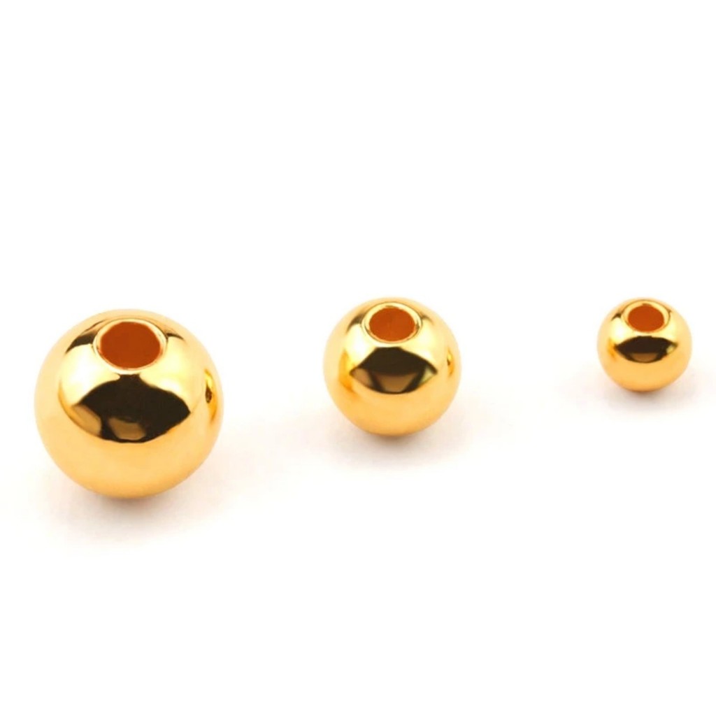 10gam Hạt ngoc trai nhựa, hạt bẹt màu vàng si, bạc si nhiều size 3/4/5/6/8/10mm