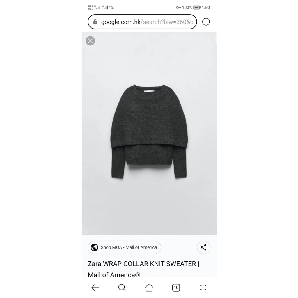 Áo len chùm ngoài ghi xám zxr nữ