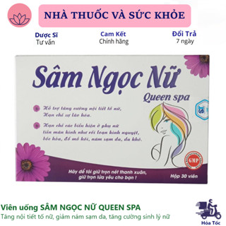 Viên uống SÂM NGỌC NỮ QUEEN SPA tăng nội tiết tố nữ ,giảm nám sạm da ,tăng cường sinh lý nữ