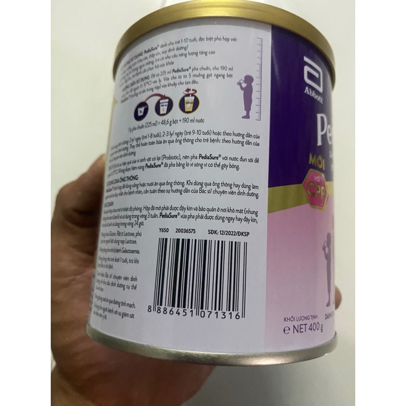 Pediasure 400g hương vani ít ngọt mới