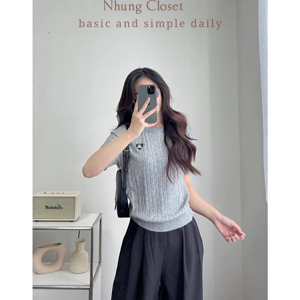 Áo len mỏng tn trái tim