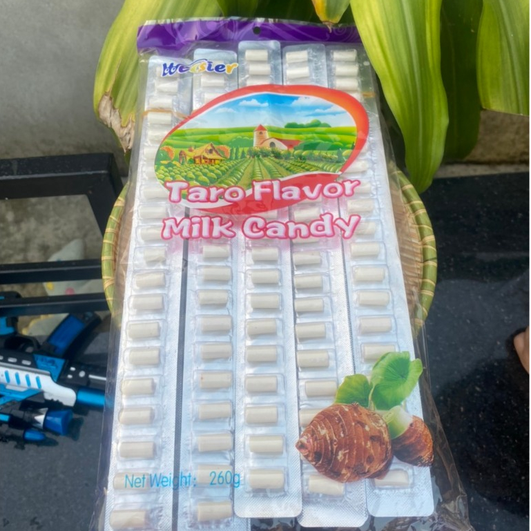 Kẹo dẻo Sữa Vị Khoai Môn ( 20 vỉ = 400 viên 1 túi