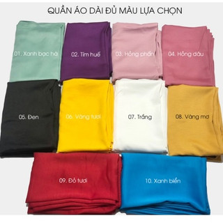 Quần dài chất lụa mỹ nhiều màu mặc phối Áo dài đẹp.