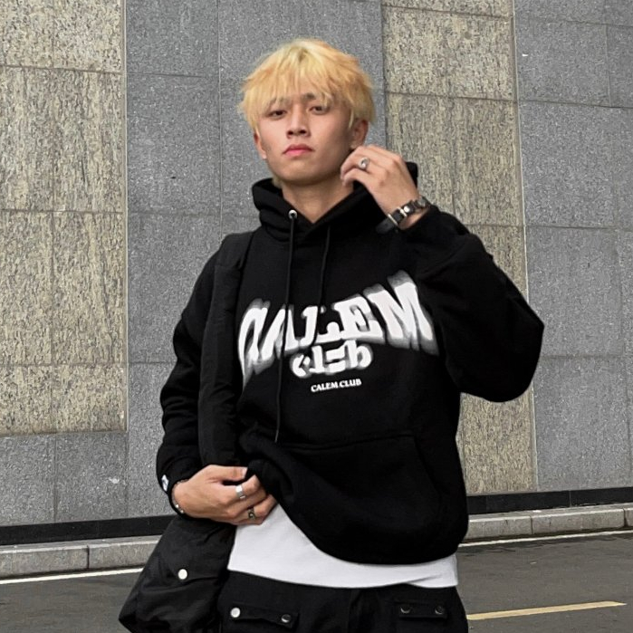Calem Club - Áo Hoodie chui đầu nỉ lót bông in charm BLURRY  form BOXY unisex
