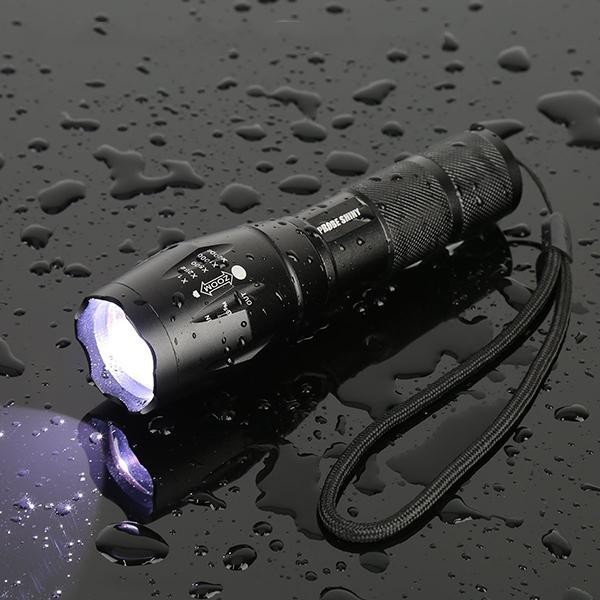 Đèn pin mini siêu sáng mini cầm tay, đèn led XML T6 full box hộp kèm pin và sạc vỏ kim loại chắc chắn, chống nước